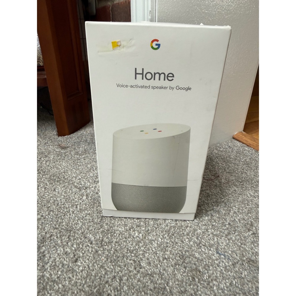Google Home Voice Activated Smart Speaker White Slate Grey H0ME Open Box